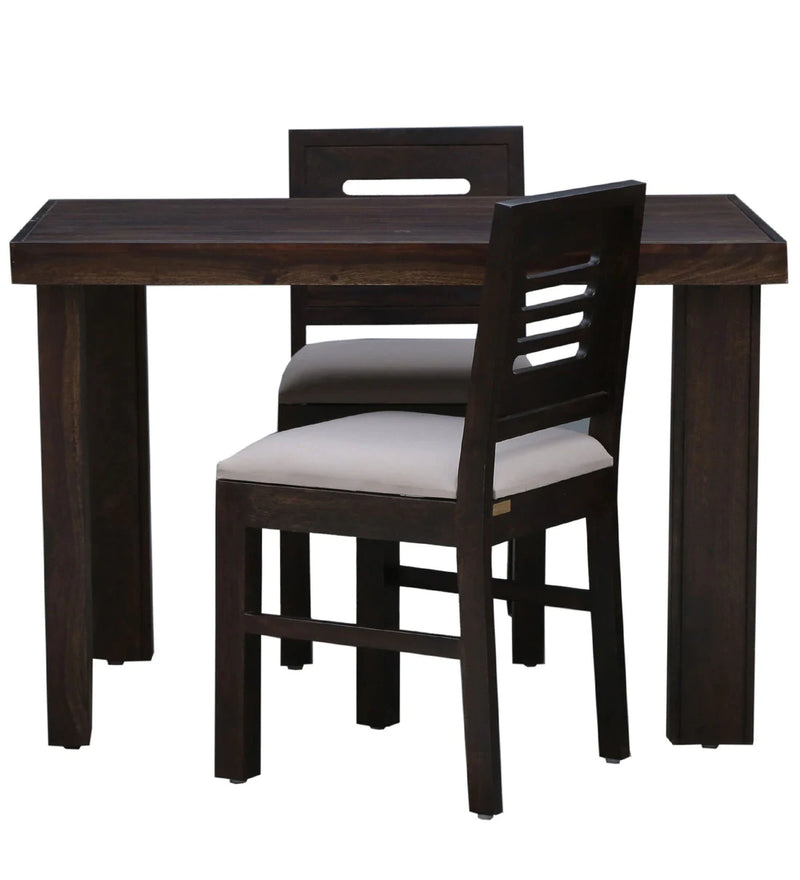 Acro Solid Wood Cushioned 2 Seater Dining Set For Dining Room