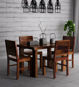 Acro Wooden 4 Seater Dining Table Set for Home