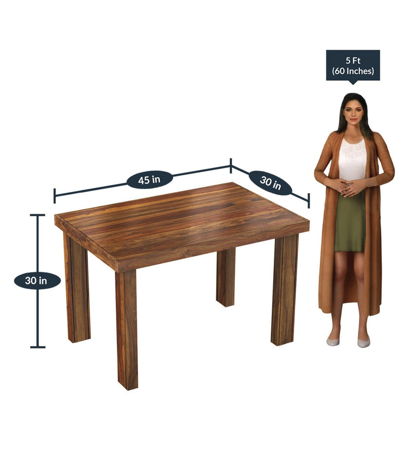 Acro Wooden 4 Seater Dining Table Set for Home Finish