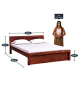Acro Solid Wood King/Queen Size Bed for Bedroom without Storage