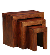 Acro Solid Wood Nest of Tables for Living Room