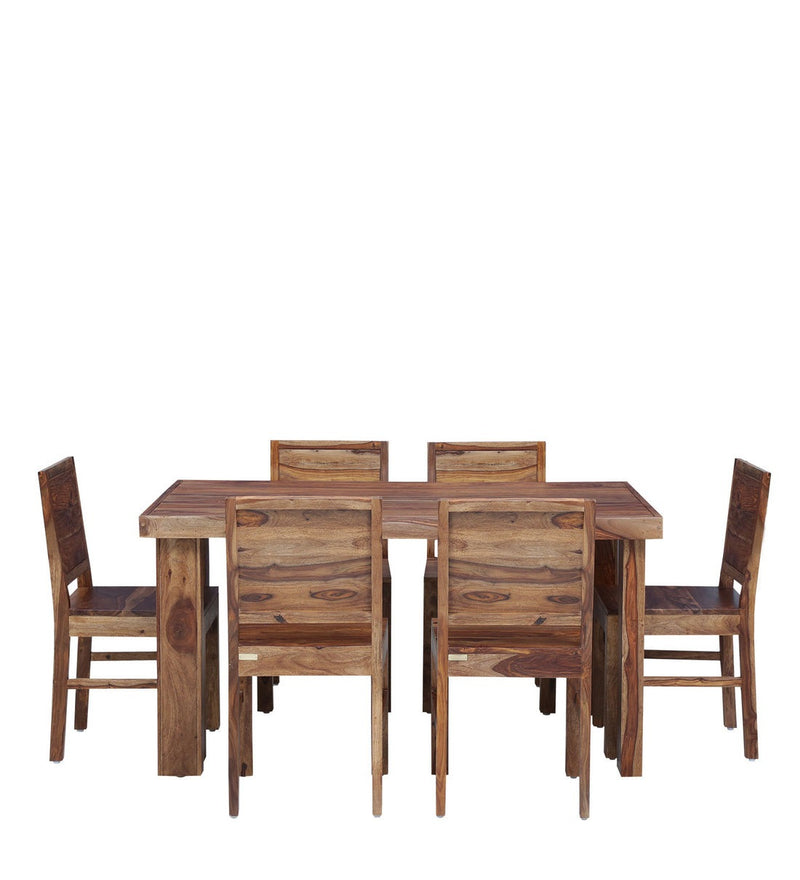 Acro Wooden 6 Seater Dining Table Set