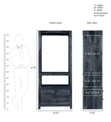 Acro Wooden Open Wardrobe for Bedroom & Living Room