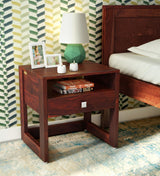 Mia Sheesham Wood Bedside Table For Bedroom