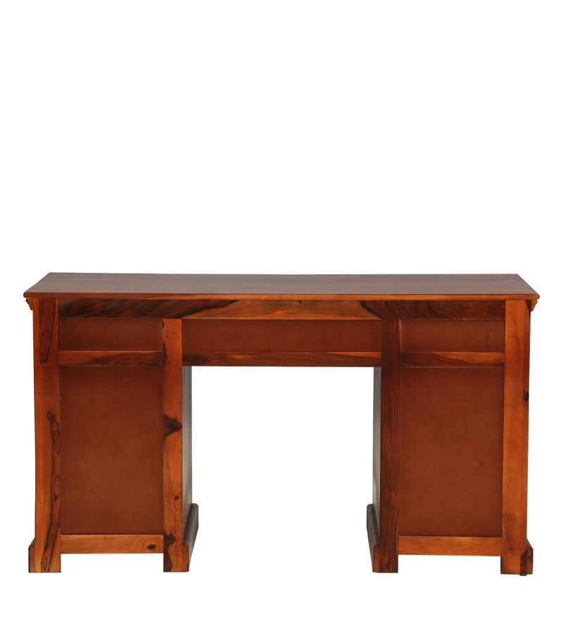 Deventi Traditional Wooden Writing Desk for Students In Honey Oak Finish