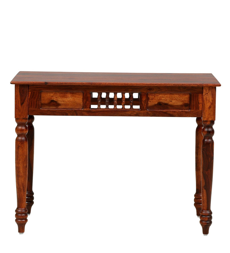 Deventi Traditional  Wooden Study & Office Table In Honey Oak Finish
