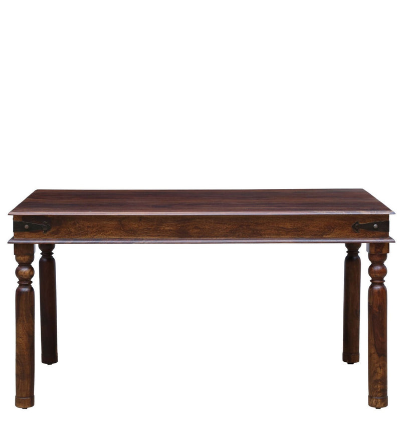 Arjuna Solid Sheesham Wood 4 Seater Dining Table in Provincial Teak Finish