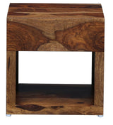 Krish Solid Wood Bedside Table For Bedroom in Provincial Teak Finish