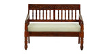 Deventi Solid Wood 2 Seater Sofa for Living Room In Honey Oak Finish