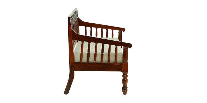 Deventi Wooden 3 Seater Sofa for Living Room In Honey Oak Finish