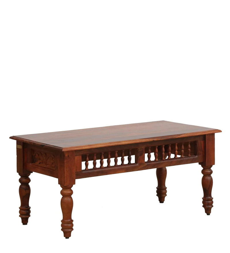Deventi Solid Wood Coffee Table for Living Room In Honey Oak Finish
