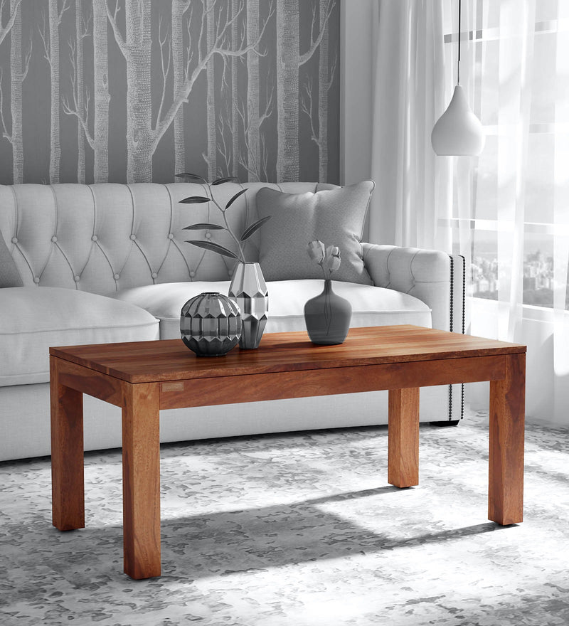 Liza Solid Wood Coffee Table For Living Room in Provincial Teak Finish