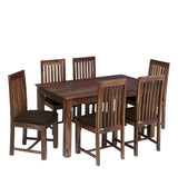 Peter Sheesham Wood 6 Seater Dining Set  For Dining Room in Provincial Teak Finish