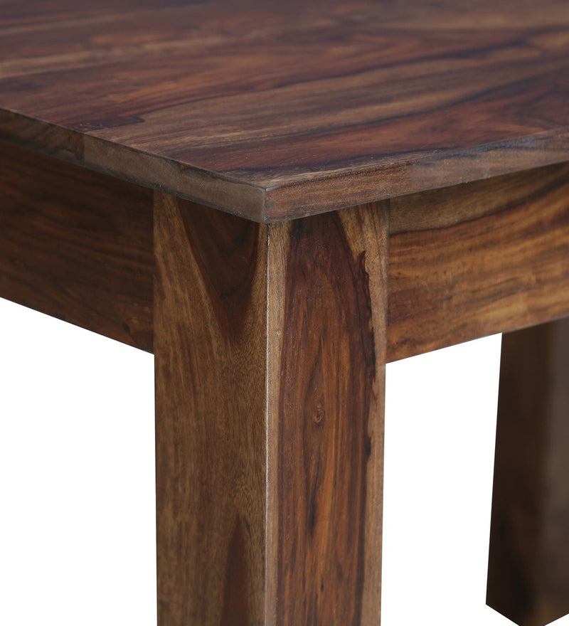 Peter Solid Sheesham Wood Dining Table in Provincial Teak Finish