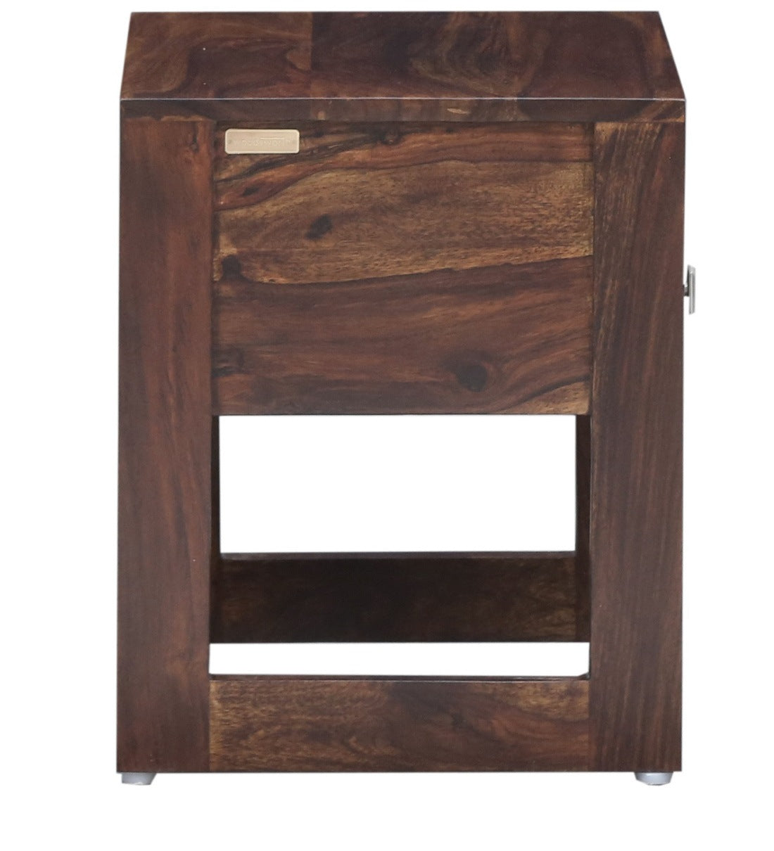Mia wooden bedside table minimal design solid wood table India