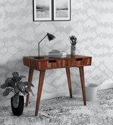 Polremo Sheesham Wood Study Table With Drawers For Home & Office in Provincial Teak Finish