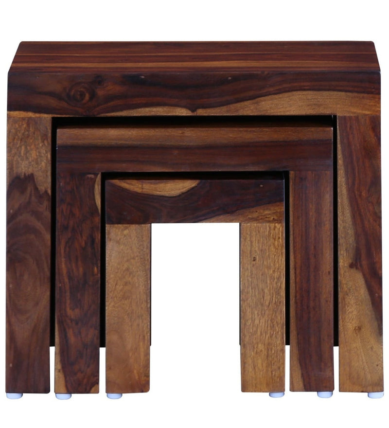 Acro Solid Wood Nest of Tables for Living Room