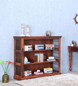 Saffron Wooden Bookshelf For Living Room in Honey Oak Finish