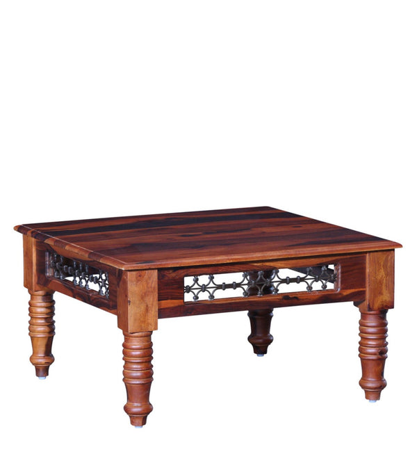 Saffron Wooden Center Coffee Table for Living Room in Honey Oak Finish