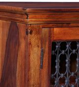 Saffron Solid Wood Entertainment Unit for Living Room & Bedroom in Honey Oak Finish