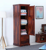 Saffron Wooden Wardrobe For living Room in Honey Oak Finish