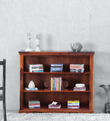 Saffron Wooden Bookshelf For Living Room in Honey Oak Finish