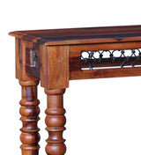 Saffron Wooden Console Table for Living Room in Honey Oak Finish