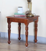 Saffron Wooden Side End Table for Living Room in Honey Oak Finish