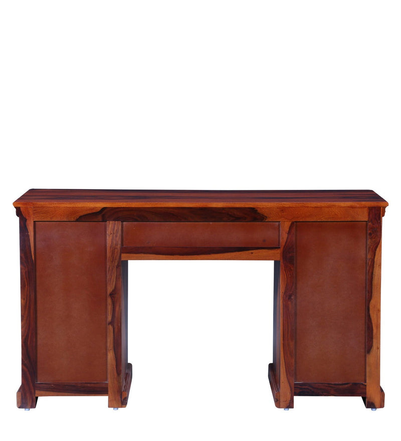 Saffron Solid Wood Study & Office Table in Honey Oak Finish