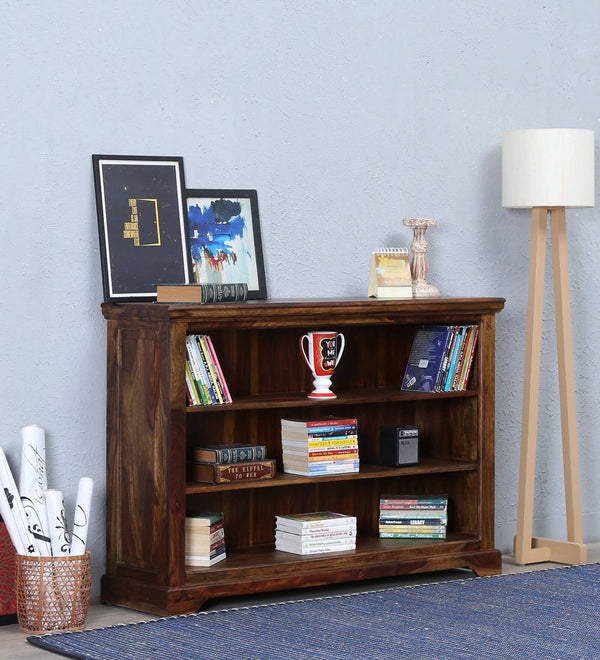Kanishka Solid Sheesham Wood Bookshelf For Book Storage Finish