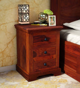 Kanishka Solid Wood Bedside Table for Bedroom Finish