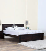 Kanishka Solid Sheesham Wood Double Bed Without Storage for Bedroom