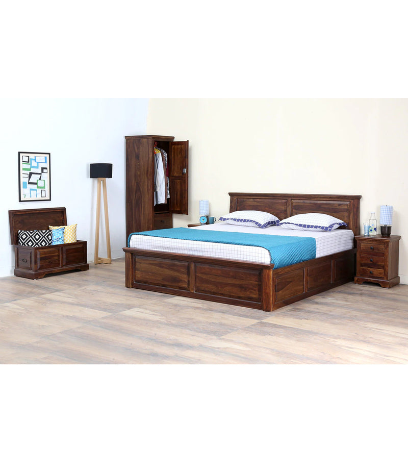Kanishka Solid Sheesham Wood Trunk Box And Coffee Table for Living & Bedroom Finish