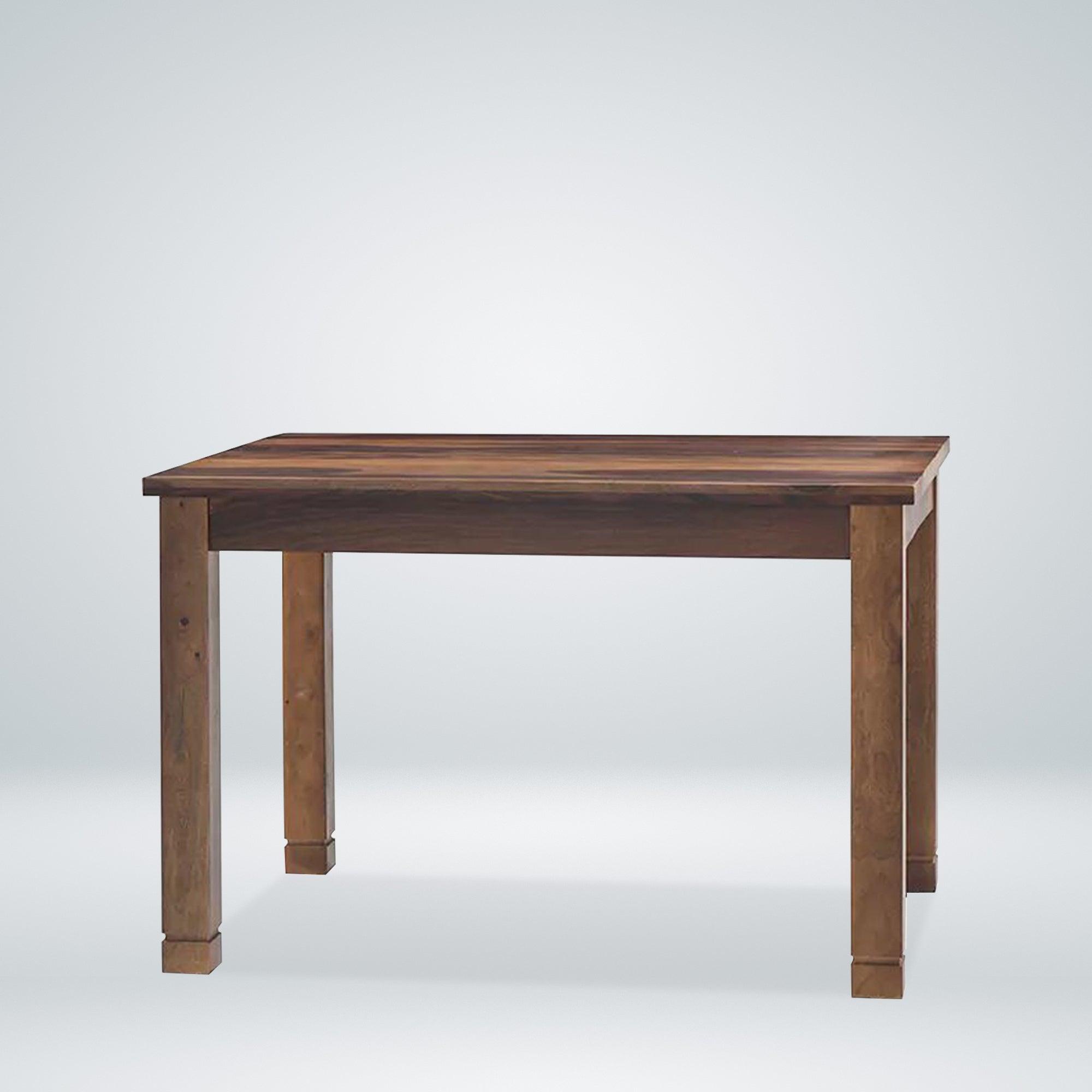 Teak finish Bruno dining set four seater modern home dining furniture