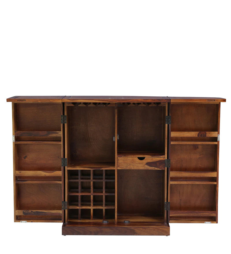 Niware Solid Wood Bar Cabinet For Dining Room