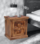 Niware Solid Sheesham Wood Right Door Bed Side Table For Bedroom