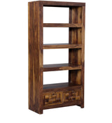 Niware Solid Wood Bookshelf in Provincial Teak Finish
