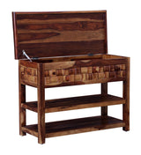 Niware Wooden Console Table with Drawers in Provincial Teak Finish