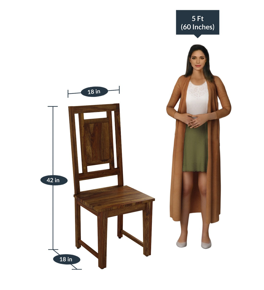 Niware Sheesham Wood Dining Chair for Dining Room - Rajwada Furnish