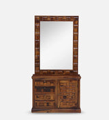 Niware Solid Wood Contemporary Dresser for Bedroom in Provincial Teak Finish