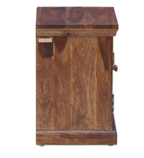 Niware Solid Wood Left Door Bed Side Table For Bedroom