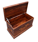 Niware Solid Sheesham Wood Trunk Box For Storage